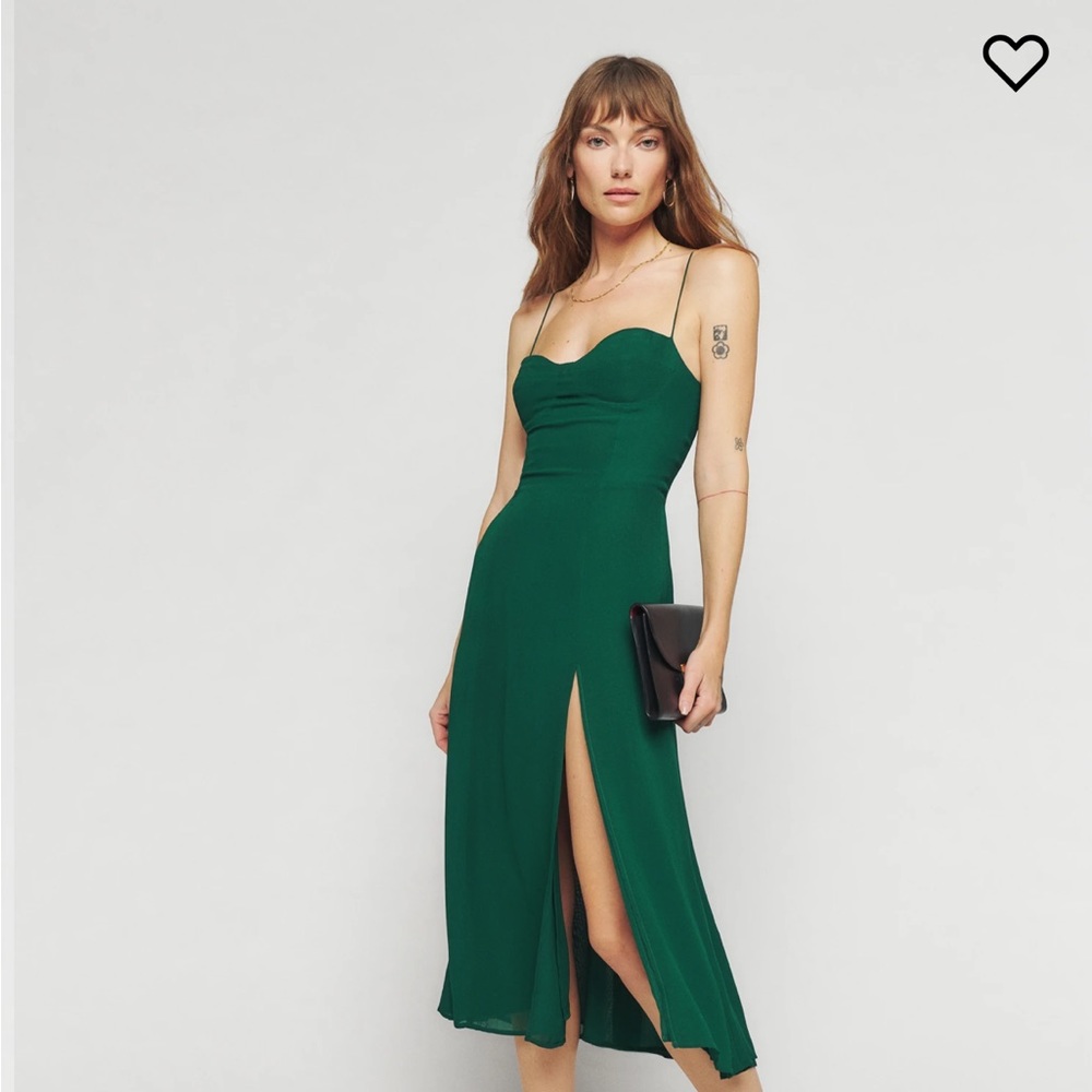 Reformation Juliette Dress in Green